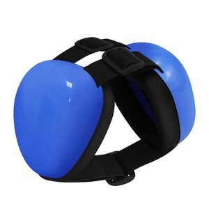 DerYep Dog Earmuffs Hearing Protection 29dB NRR Noise Reduction Small Blue